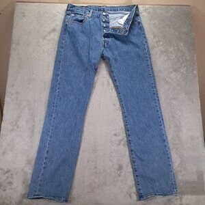 Levis 501 XX Jeans Men 35x35, Tag 36x36 Blue Denim Button Fly Relaxed Straight